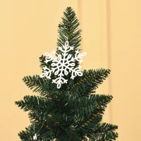 HOMCOM Albero di Natale Slim Alto 180cm con Base Pieghevole, Albero di Natale Artificiale con 380 Rami, in PVC e Metallo, Verde(m-9)