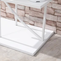 Outsunny Fioriera in Metallo a 5 Ripiani, 2 Pezzi, per Interni ed Esterni, 53x33x154cm, Bianco(m-9)