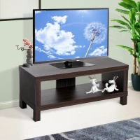 HOMCOM Mobile Porta TV fino a 42" Classico in Legno con Vano Salotto e Soggiorno 90 × 35 × 37cm(m-2)