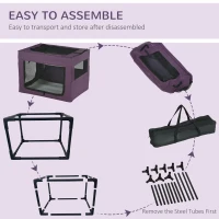 PawHut 69cm Pet Carrier, with Cushion, for Miniature and Small Dogs - Purple(m-7)