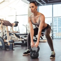 HOMCOM Kettlebell 8kg per Sport e Fitness con Base Piatta e Impugnatura, Kettlebell Pesi per Allenamento Home Gym Casa e Palestra, 22x17x24 cm, Nero(m-2)