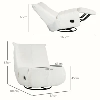 HOMCOM Sitzsack, verstellbar, belastbar bis 150kg, 84x104x87cm, Creme(m-3)