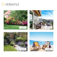 Outsunny Lettino Sdraio Prendisole Pieghevole in Rattan Sintetico con Poggiatesta Rimovibile per Giardino, Terrazzo ed Esterni, 198x68x50cm(m-4)