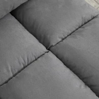 HOMCOM Bodenstuhl Bodensessel mit Liegefunktion Verstellbarer Rückenlehne Sitzkissen Relaxsessel zum Fernsehen, Lesen Meditationsstuhl Lazy Sofa Lesesessel für Meditation Yoga Büro Grau(m-9)