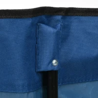 Outsunny Campingbank Faltbank Gartenbank Klappbank Bank Camping 6-Sitzer mit Tragetasche, Oxford+Metall, Schwarz/Blau, 259x48x80cm (Blau)(m-9)