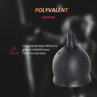 HOMCOM Sac de frappe boxe sur pieds punching ball autoportant adultes enfants 165 cm cibles de touche ventouses antidérapantes noir rouge(m-4)
