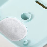 PawHut Fontanella per Gatti e Cani da 3L con Filtro a Carboni, Luce LED e Sensore di Movimento, Bianco(m-8)