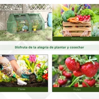 Outsunny Invernadero de Exterior con Cubierta Doble Ventanas y Marco de Acero para Cultivar Plantas Flores 180x90x90 cm Verde(m-7)