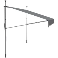 Outsunny Store banne manuel rétractable inclinaison réglable installation rapide  sans trous à percer 3 x 1,5 x 3,1 m(m-10)