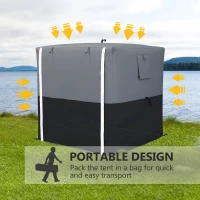 Outsunny 2 x 2m Pop-Up Gazebo, with Accessories - Black(m-7)