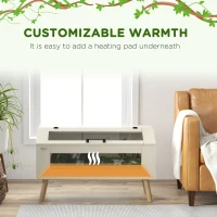 PawHut 140L Vivarium for Snakes, Lizards, Horned Frogs, Chameleons, Hamsters, Gerbils with Tempered Glass Windows(m-6)