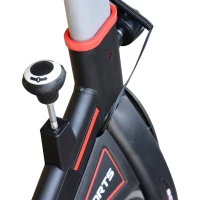 HOMCOM Bicicleta Estática con Volante de 8 kg Pantalla LCD Pulsómetro Sillín y Manillar Ajustables 103x48x115 cm Negro(m-9)