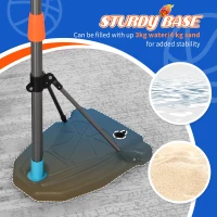 HOMCOM Kids Basketball Hoop and Stand Portable Basketball Stand Set w/ Ball Pump Netting Backboard Adjustable Height from 126 cm to 158 cm(m-5)