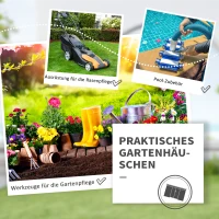 Outsunny Metall Gerätehaus 6,3m³ 280x130x172cm Geräteschuppen mit Pultdach Schiebetür wetterfest Gartenhaus Outdoor Garten Schuppen Schrank für Hinterhof Außenbereich Anthrazit, Dunkelgrün(m-7)