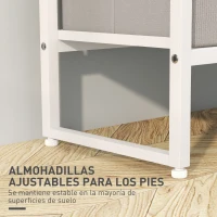 HOMCOM Perchero para Ropa Perchero Recibidor con 3 Cajones de Tela y Estante de Almacenamiento 58,5x30x178 cm Natural(m-7)