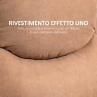 HOMCOM Poltrona Relax Manuale Reclinabile a 150° con Poggiapiedi in Tessuto, 93x88x102cm, Marrone Scuro(m-5)