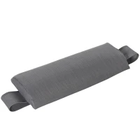 Outsunny Foldable Outdoor Sun Lounger, Reclining Lounge Chair Camping Bed Cot with Pillow 4-Level Adjustable Back Aluminium Frame, Dark Grey(m-8)