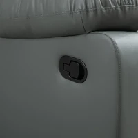 HOMCOM Relax-Sofa für 2 Personen, verstellbare Fußstützen und 135° Neigungswinkel, 168 cm x 98 cm x 102 cm, Grau(m-9)