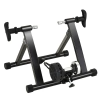 HOMCOM Rodillo de Bicicleta Plegable con Resistencia Magnética Ajustable para Ruedas de 26-28'' de interior 68x62,5x49 cm Negro(m-1)