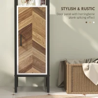 HOMCOM Tall Bathroom Cabinet with 3 Shelves, Slim Storage Cabinet with Adjustable Shelf, Narrow Tallboy Cupboard, Bathroom Storage Unit for Kitchen, Living Room, Hallway, 30 x 30 x 170 cm(m-6)