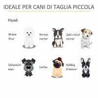 PawHut Casetta per Cani Piccoli da Interno con Cuscino Rimovibile e Lavabile, 64.5x48x 70.5cm, Quercia(m-6)