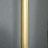 HOMCOM Lampada a Piantana da Terra con Paralume in Stoffa, Lampada da Terra Moderna per Soggiorno, Camera da Letto e Ufficio, Nero e Oro(m-9)