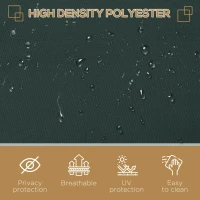 Outsunny Retractable Sun Side Awning Screen Fence Patio Garden Wall Balcony Screening Panel Outdoor Blind Privacy Divider (3x2M, Grey)(m-5)