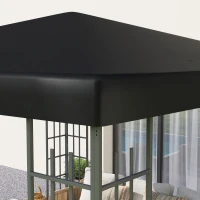 Outsunny 3 x 3(m) Gazebo Frame Replacement - Black(m-9)