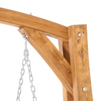 Outsunny 2 Seater Garden Swing Seat Swing Chair, Outdoor Wooden Swing Bench Seat(m-8)