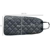 PawHut Funda de Asiento Delantero de Coche para Perro Mascota Protector Antideslizante con Ancla y Correa Envolvente para Camiones Furgonetas SUV 105x46 cm Gris(m-3)