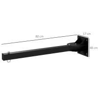 SPORTNOW Boxsackhalterung, Wandmontage, 9 Winkel, Stahl, bis 100 kg, Schwarz(m-3)