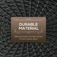 Outsunny 11.5 kg Plastic and Cement Rattan Pattern Parasol Base - Black(m-5)