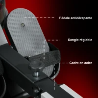 SPORTNOW Rameur à eau d'appartement rameur d'appartement pliable 6 niveaux de résistance écran LCD multifonction acier PC noir(m-7)