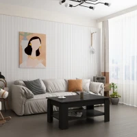 HOMCOM Tavolino da Caffè da Salotto Soggiorno Moderno Design Portata 60kg(m-2)