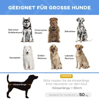 PawHut Hundebett, faltbar, Outdoor-Hundebett, erhöhter Stand, 122 cm x 92 cm x 23 cm, Blau + Schwarz(m-7)
