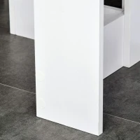 HOMCOM Space-saving Drop Leaf Table, Folding Dining Table for Small Space, Kitchen, Dining Room, White(m-9)