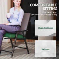 Outsunny Set of 4 42 x 42cm Outdoor Seat Cushions - Green(m-4)