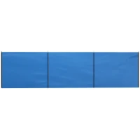 Outsunny 4 Pole Camping Windbreaks, Beach Wind Shield Shelter with Carry Bag and Steel Poles, Outdoor Caravan Privacy Shield, 540cm x 150cm, Blue(m-11)