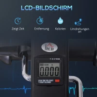 HOMCOM Mini Heimtrainer Arm-und Beintrainer Pedaltrainer für Senioren mit LCD-Display verstellbarer Widerstand Fitnessbike Hometrainer für Zuhause Heim Büro 35 x 40 x 31 cm Schwarz(m-5)