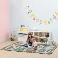 ZONEKIZ Alfombra de Juego para Niños Alfombra Infantil con Carreteras para Dormitorio Sala de Juegos 230x160 cm Multicolor(m-2)
