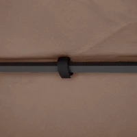 Outsunny 3x3 m Double-Tier Canopy Top Replacement-Coffee(m-9)