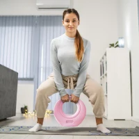 SPORTNOW 12kg Kettlebell, Kettle Bell with Wide Handle for Home Gym, Weight Lifting, Strength Training, Pink(m-2)