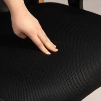 HOMCOM Sedia da Ufficio con Altezza Regolabile e Tessuto a Rete, Seduta Girevole e Inclinazione, Nero(m-9)