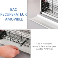 Outsunny Lampe anti-moustique, tueur d'insectes électrique UV 30W, tue-mouche électrique, piège à moustique, efficace sur une surface de 60 m², pour intérieur et extérieur, noir gris(m-7)