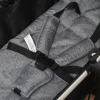 HOMCOM Carrozzina per Bambini 0-36 Mesi Pieghevole e Regolabile, in Metallo e Poliestere, 80x51x102 cm, Grigio(m-9)