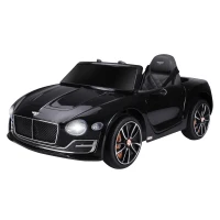 HOMCOM Coche Eléctrico para Niños Bentley GT Coche de Batería para Niños de +3 Años Velocidad 2,5-5 km/h 108x60x43 cm Negro(m-11)