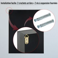 HOMCOM Frame box T-frame cadre pour maillot porte acrylique doublure interne feutre 71L x 7l x 89H cm noir(m-4)