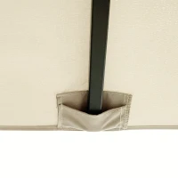 Outsunny Gazebo da Giardino 3x3m in Alluminio e Acciaio con Prese d'Aria, Zanzariera e Tende, Cachi(m-9)