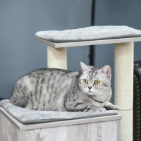 PawHut Cat Tree for Indoor Large Cats 113cm Kitten Tower Condo Jute Scratching Post Kitten Play House Activity Center Furniture(m-9)