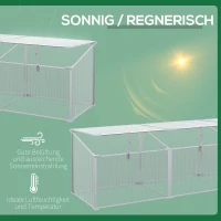Outsunny Gewächshaus, Dachfenster, transparentes Gehäuse, Aluminiumrahmen, 180x51x51cm(m-6)